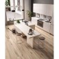 Carrelage imitation parquet bois clair moderne miel, sol et mur, grande longueur 30x180cm rectifié, santabwood honey