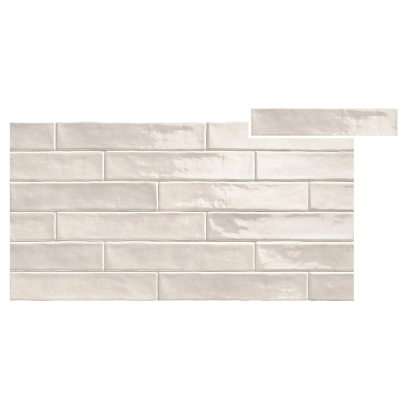 Carrelage Zellige imitation gris clair nuancé irrégulier brillant 5x25cm , natucpiastrelli ash dans la salle de bain Carrelage Zellige imitation gris clair nuancé irrégulier brillant 5x25cm , natucpiastrelli ash dans la salle de bain