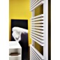 Sèche-serviette radiateur eau chaude design Antxtrimbath blanc brillant Sèche-serviette radiateur eau chaude design Antxtrimbath blanc brillant