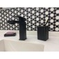 Mosaique salle de bain Dif octogone marbre blanc avec cabochon noir sur trame brillant 27x31x1cm, art-déco gatsby Mosaique salle de bain Dif octogone marbre blanc avec cabochon noir sur trame brillant 27x31x1cm, art-déco gatsby