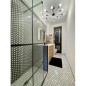 Mosaique salle de bain Dif octogone marbre blanc avec cabochon noir sur trame brillant 27x31x1cm, art-déco gatsby Mosaique salle de bain Dif octogone marbre blanc avec cabochon noir sur trame brillant 27x31x1cm, art-déco gatsby
