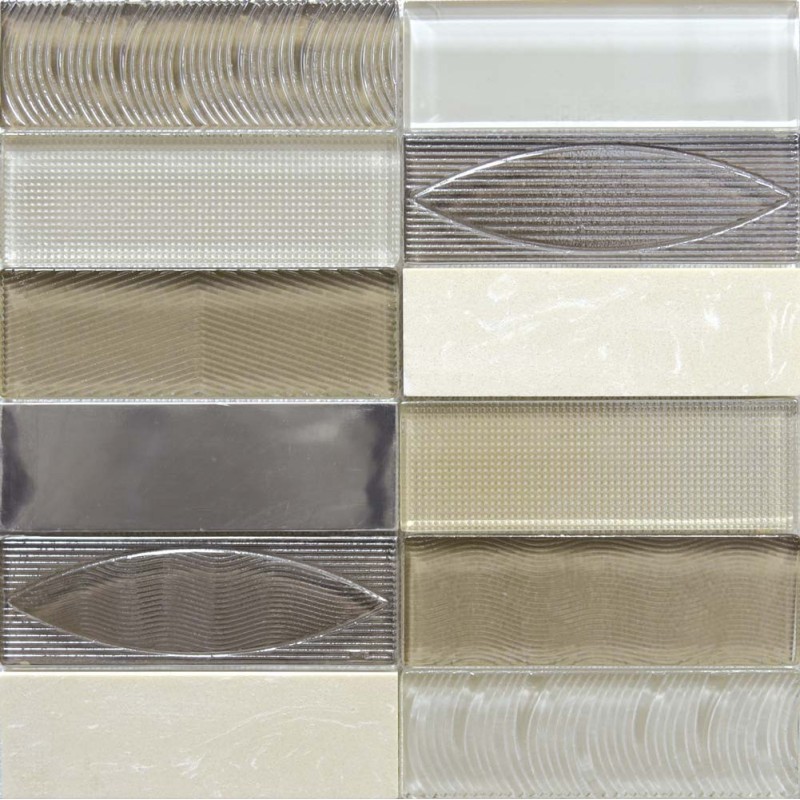 mosaique rectangle de verre et pierre beige salle de bain crédence de cuisine sur trame 30x30cm moxgeo mosaique rectangle de verre et pierre beige salle de bain crédence de cuisine sur trame 30x30cm moxgeo