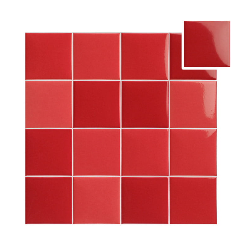 Carrelage piscine imitation zellige rouge brillant nuancé 10x10cm , natucpool rouge Carrelage piscine imitation zellige rouge brillant nuancé 10x10cm , natucpool rouge