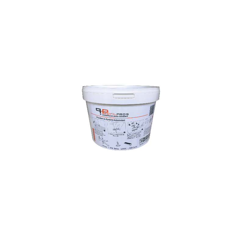 Kit croisillon pour carrelage épaisseur entre 3 et 12mm, auto-nivelant base 100 pièces +100 cales+1 pince, base 3mm.