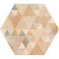 Carrelage hexagone décoré imitation pierre 23x26.6cm Viv Benenden Multicolor Carrelage hexagone décoré imitation pierre 23x26.6cm Viv Benenden Multicolor