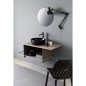 Meuble console de salle de bain métal noir NROP et bois 88 90x50cm avec une vasque scaxglam noir 35 D:39cm scaxslide4