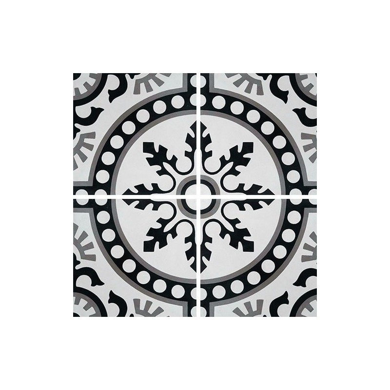 Carrelage ciment véritable décor arabesque 7620-1 20x20cm Carrelage ciment véritable décor arabesque 7620-1 20x20cm
