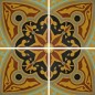 Carrelage ciment véritable décor arabesque 7650-1 20x20cm Carrelage ciment véritable décor arabesque 7650-1 20x20cm