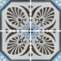 Carrelage ciment véritable décor arabesque 7690-2 20x20cm Carrelage ciment véritable décor arabesque 7690-2 20x20cm