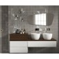 Carrelage bosselé gris mat et brillant 13.8x13.8cm contemporain sol et mur apegdrop grey