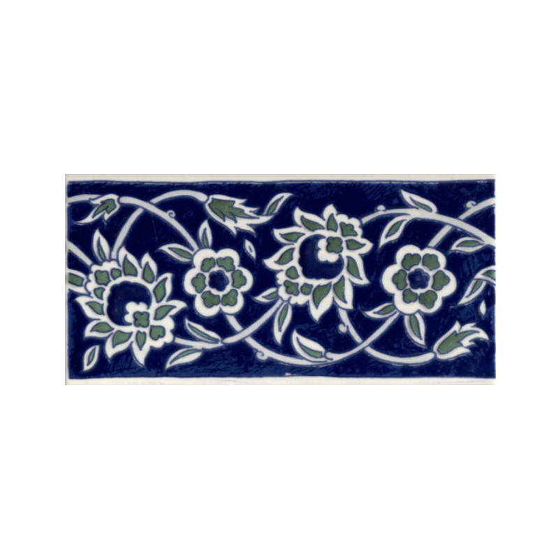 Frise brillante décorée 10x20x0.7cm fond ivoire peinte à la main , Dif narmin Frise brillante décorée 10x20x0.7cm fond ivoire peinte à la main , Dif narmin