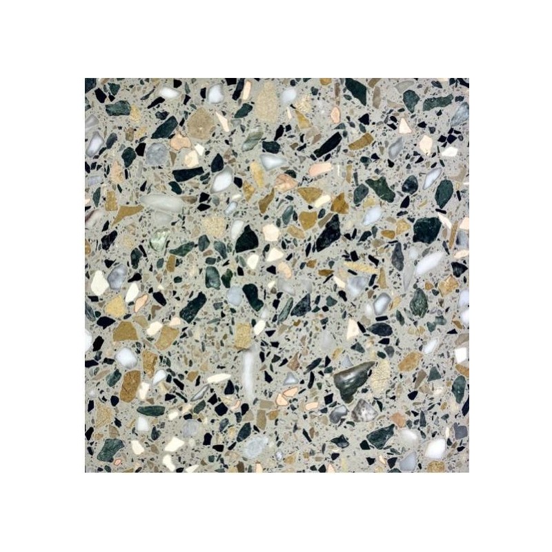 Carrelage terrazzo résineux vert grand format brillant 60x60x1.2cm Dif granito pistache Carrelage terrazzo résineux vert grand format brillant 60x60x1.2cm Dif granito pistache