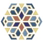 Carrelage hexagone décor multicolore 25x22cm Dif kimri Carrelage hexagone décor multicolore 25x22cm Dif kimri