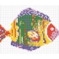 Décor en emaux de verre pour piscine: petit poisson multicouleur 158x126.4cm Décor en emaux de verre pour piscine: petit poisson multicouleur 158x126.4cm
