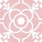 Carrelage imitation carreau ciment decor rose 20x20 cm, VivCarole coral Carrelage imitation carreau ciment decor rose 20x20 cm, VivCarole coral