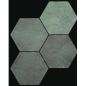 Carrelage hexagone imitation beton vert dénuancé mat 23x27cm,  duresix saona esmeralda antidérapant R10