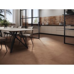 Carrelage imitation terre cuite marron terra antidérapant R11 A+B+C rectifié 60x60cm, 60x120cm apeargillae terra