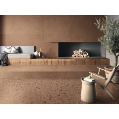 Carrelage imitation terre cuite marron terra antidérapant R11 A+B+C rectifié 60x60cm, 60x120cm apeargillae terra