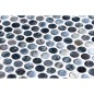 Emaux de verre rond mélange de gris et bleu irridisé brillant d:19mm sur plaque de 28.5x28.5cm onxpenny arrecife iridis grey Emaux de verre rond mélange de gris et bleu irridisé brillant d:19mm sur plaque de 28.5x28.5cm onxpenny arrecife iridis grey