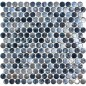 Emaux de verre rond mélange de gris et bleu irridisé brillant d:19mm sur plaque de 28.5x28.5cm onxpenny arrecife iridis grey Emaux de verre rond mélange de gris et bleu irridisé brillant d:19mm sur plaque de 28.5x28.5cm onxpenny arrecife iridis grey