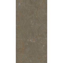 Carrelage imitation marbre marron poli brillant, faible épaisseur 6mm, 75x75cm et 75x150cm sol et mur pulpis bronze