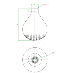 Pommeau de douche bleu drop001