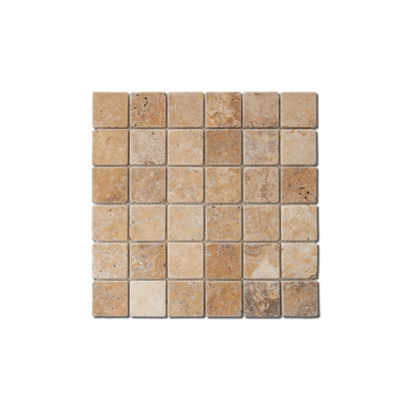 Mosaique salle de bain Dif travertin classic jaune mat 5x5cm sur trame 30.5x30.5x1cm yellow Mosaique salle de bain Dif travertin classic jaune mat 5x5cm sur trame 30.5x30.5x1cm yellow