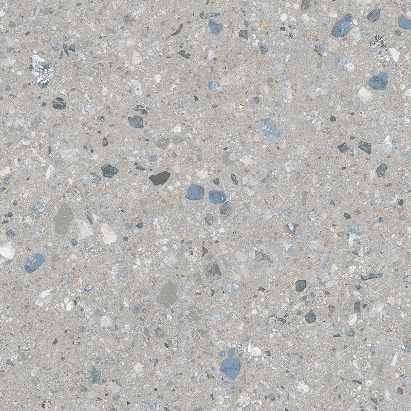 Carrelage imitation terrazzo teinté dans la masse, sur fond gris clair rectifié 59.3x59.3, 80x80, 120x120cm Viv janty ceniza Carrelage imitation terrazzo teinté dans la masse, sur fond gris clair rectifié 59.3x59.3, 80x80, 120x120cm Viv janty ceniza