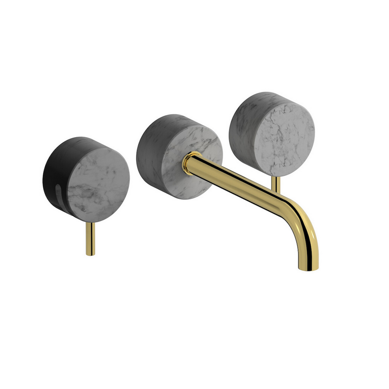 Mitigeur lavabo à encastrer, bec long, socle marbre blanc: chromé, blanc mat, noir mat, or, or rose, nickel brossé IMM307 Mitigeur lavabo à encastrer, bec long, socle marbre blanc: chromé, blanc mat, noir mat, or, or rose, nickel brossé IMM307