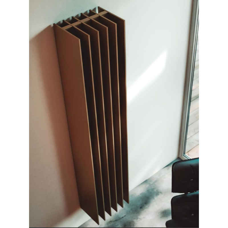 Radiateur eau chaude vertical contemporain moderne brun, noir, blanc mat 150x36cm antxTTO Radiateur eau chaude vertical contemporain moderne brun, noir, blanc mat 150x36cm antxTTO