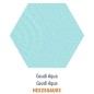 Carrelage décor hexagonal fond vert d'eau satiné décor brillant 25x22cm Dif gaudi aqua
