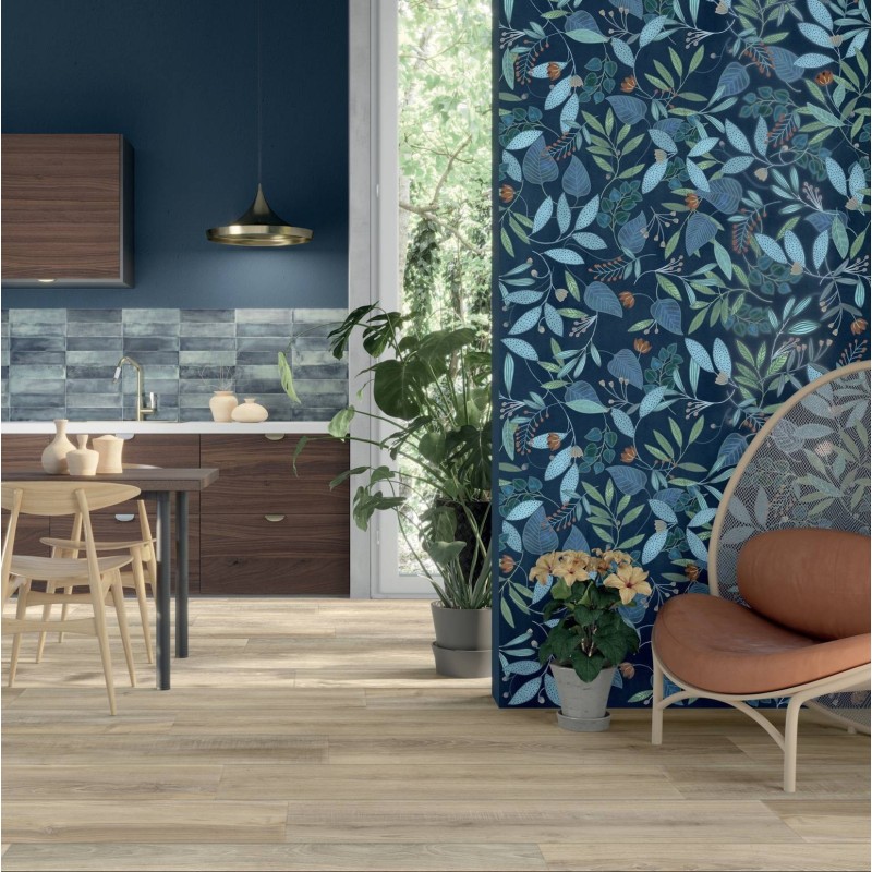 Carrelage décor imitation feuille bleue en grès cérame émaillé 60x120cm rectifié diff reve bleu Carrelage décor imitation feuille bleue en grès cérame émaillé 60x120cm rectifié diff reve bleu