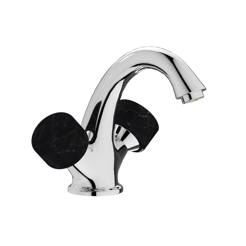 Mitigeur lavabo moderne design, bouton en marbre noir, chromé, nickel brossé, platine, or rose, or brossé IB BR205_2 Mitigeur lavabo moderne design, bouton en marbre noir, chromé, nickel brossé, platine, or rose, or brossé IB BR205_2