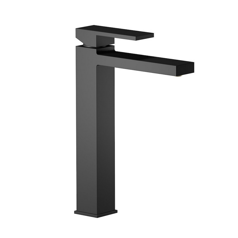 Robinet lavabo haut carré en laiton design: chromé, noir mat, blanc mat, or, nickel brossé, or, or rose, or brossé RU202 Robinet lavabo haut carré en laiton design: chromé, noir mat, blanc mat, or, nickel brossé, or, or rose, or brossé RU202