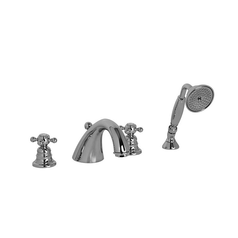 Mélangeur baignoire sur gorge F5094 art-déco, rétro, chromé, nickel brossé, or, or brossé, vieux bronze, vieux cuivre Mélangeur baignoire sur gorge F5094 art-déco, rétro, chromé, nickel brossé, or, or brossé, vieux bronze, vieux cuivre