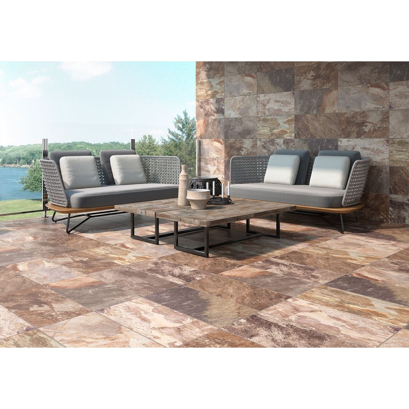 Carrelage terrasse imitation pierre de népal beige marron dénuancé 30.3x61.3cm geoxnépal R11 antidérapant Carrelage terrasse imitation pierre de népal beige marron dénuancé 30.3x61.3cm geoxnépal R11 antidérapant