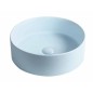 Vasque en céramique émaillée bleu ronde diamètre 40cm hauteur 13cm moxnaya blue salle de bain Vasque en céramique émaillée bleu ronde diamètre 40cm hauteur 13cm moxnaya blue salle de bain