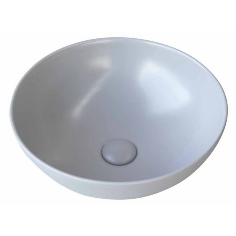 Vasque en céramique émaillée gris clair ronde diamètre 38.5cm hauteur 15cm moxceram gris claro salle de bain Vasque en céramique émaillée gris clair ronde diamètre 38.5cm hauteur 15cm moxceram gris claro salle de bain