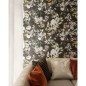 Carrelage décor fleur sur fond noir mat mur, et sol salle de bain, 60x120 rectifié, santajardin 07 Carrelage décor fleur sur fond noir mat mur, et sol salle de bain, 60x120 rectifié, santajardin 07