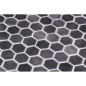 Emaux de verre hexagonal gris foncé mat D:3.175cm sur plaque de 30.1x29cm onxstoneglass antracite Emaux de verre hexagonal gris foncé mat D:3.175cm sur plaque de 30.1x29cm onxstoneglass antracite