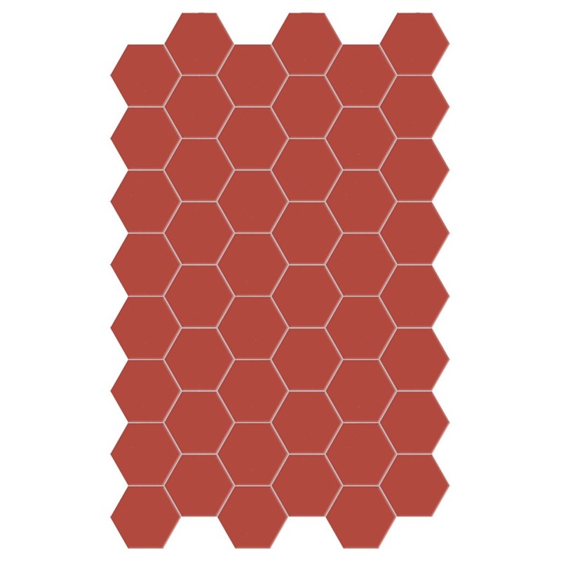 Carrelage hexagonal,sol et mur, rouge cerise mat 14x16cm terx hexamat cherry pie Carrelage hexagonal,sol et mur, rouge cerise mat 14x16cm terx hexamat cherry pie