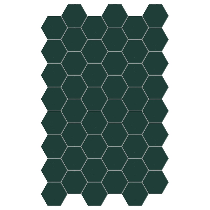 Carrelage hexagonal,sol et mur, vert foncé mat 14x16cm terx hexamat green echo Carrelage hexagonal,sol et mur, vert foncé mat 14x16cm terx hexamat green echo