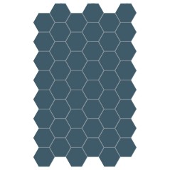 Carrelage hexagonal,sol et mur, bleu mat 14x16cm terx hexamat ocean wave