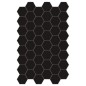 Carrelage hexagonal,sol et mur, noir mat 14x16cm terx hexamat black swan Carrelage hexagonal,sol et mur, noir mat 14x16cm terx hexamat black swan