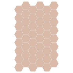 Carrelage hexagonal, sol et mur, rose mat 14x16cm terx hexamat rosy blush