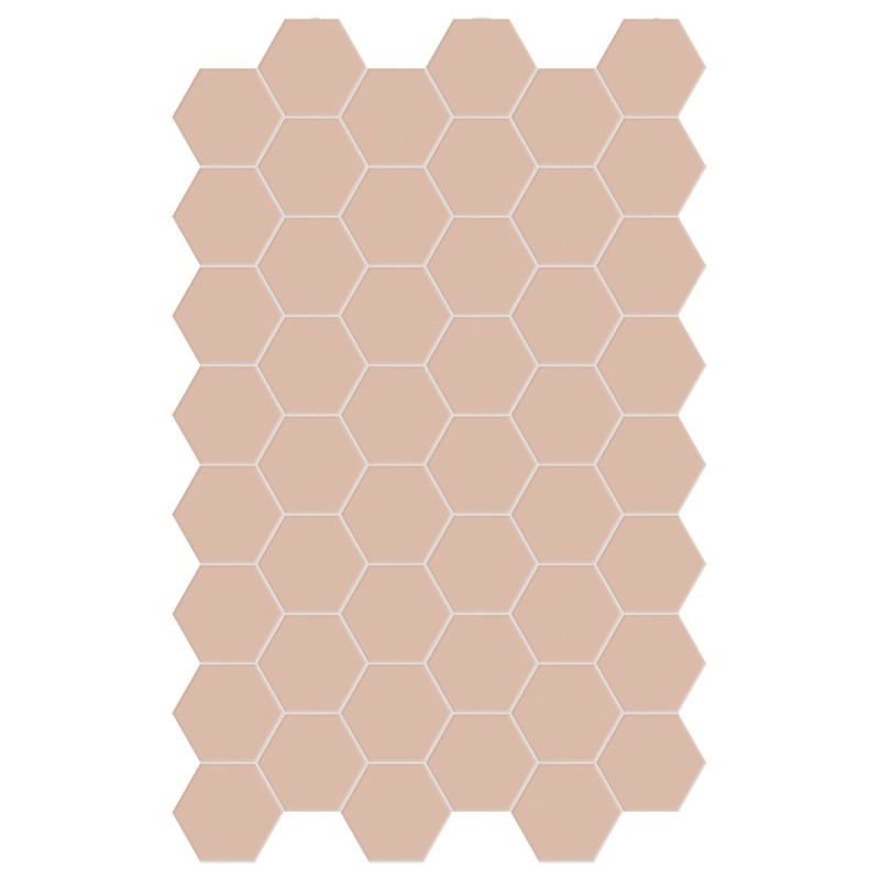 Carrelage hexagonal, sol et mur, rose mat 14x16cm terx hexamat rosy blush Carrelage hexagonal, sol et mur, rose mat 14x16cm terx hexamat rosy blush