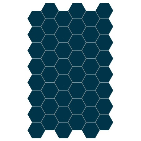 Carrelage hexagonal, sol et mur, bleu foncé mat 14x16cm terx hexamat deep navy