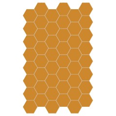Carrelage hexagonal, sol et mur, jaune mat 14x16cm terx hexamat yellow corn