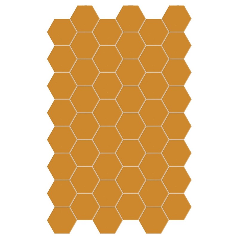 Carrelage hexagonal, sol et mur, jaune mat 14x16cm terx hexamat yellow corn