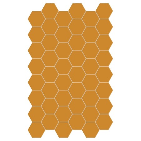 Carrelage hexagonal, sol et mur, jaune mat 14x16cm terx hexamat yellow corn